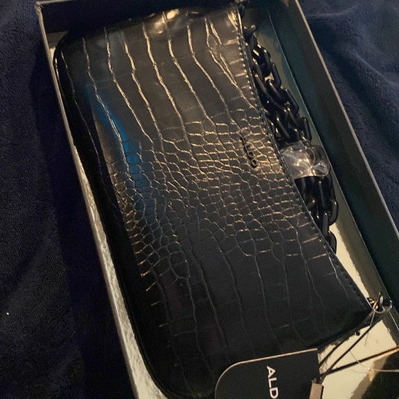 Aldo alligator pattern black small bag nwt - Picture 4 of 5